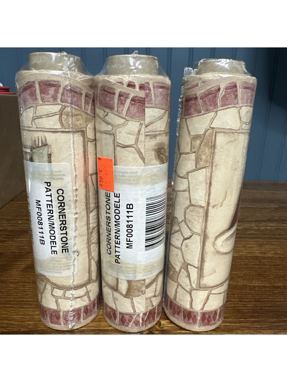 Vintage Cornerstone Wallpaper Borders Lot Of 3 Stone bathroom Design NEW 15 Yds